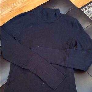 Free People Black Women's Ribbed Turtleneck